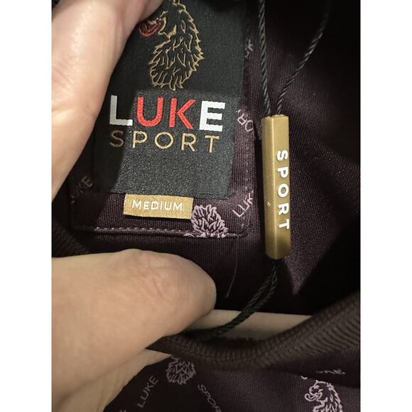 Luke Sport Gazzas Tears Regular Fit Long Sleeve Sweatshirt - Merlot Size M - Picture 6 of 7